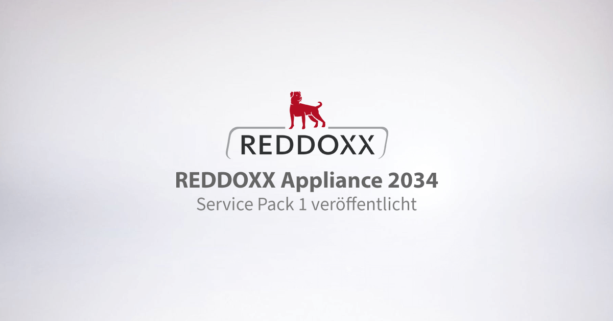 REDDOXX Appliance 2034 – Service Pack 1 veröffentlicht