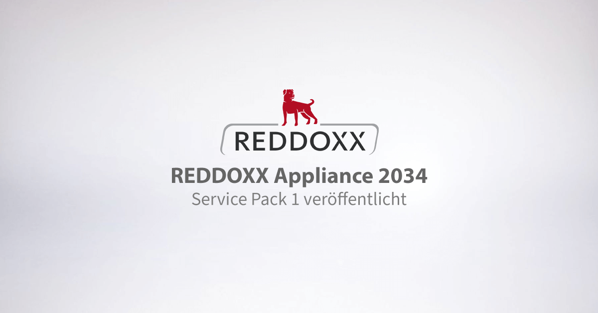 REDDOXX Appliance 2034 Service Pack 1 veröffentlicht